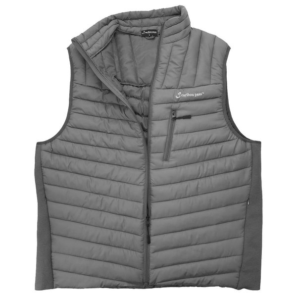 Caribou Pass Trading Post Ultra Poly Fill Gray Bubble Vest CPBVNY